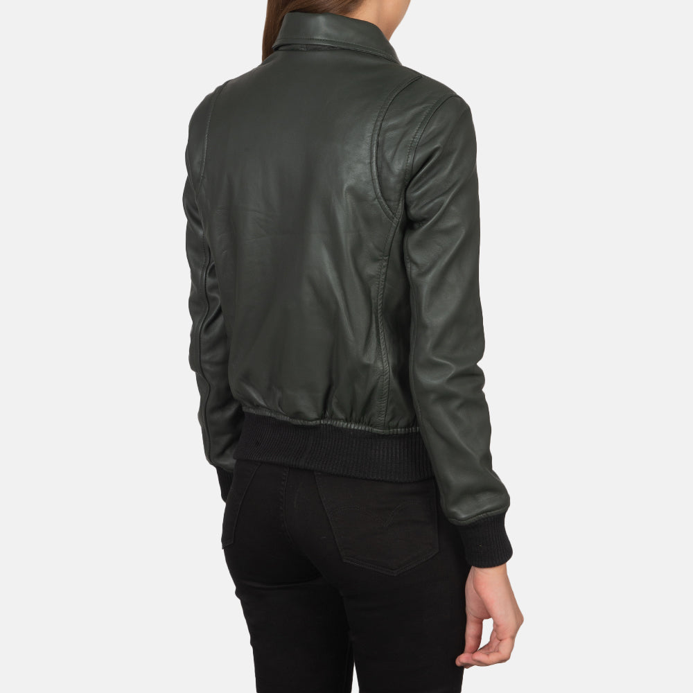 Westa A-2 가죽 봄버 자켓 여성용 – alternate product view 5