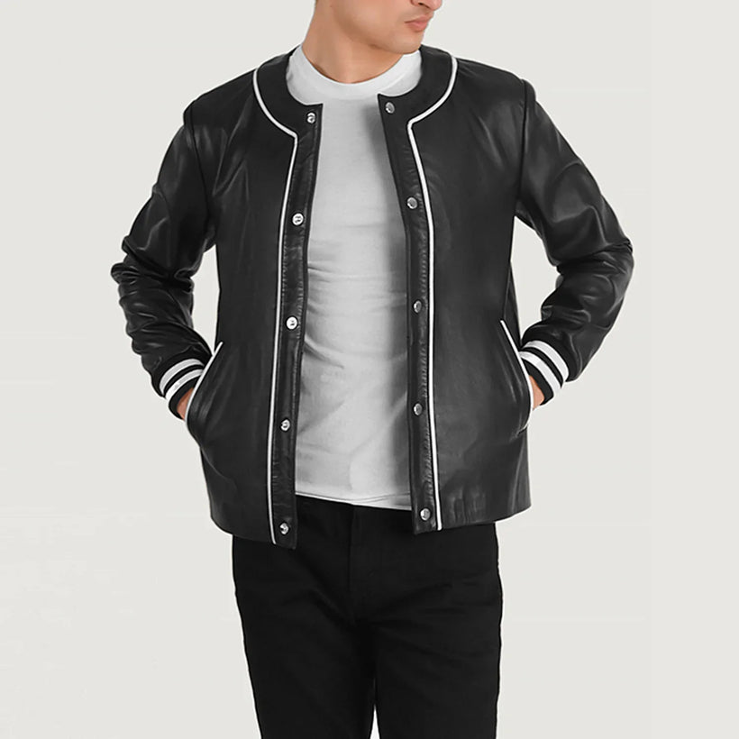 Willis Varsity 가죽 자켓 남성용