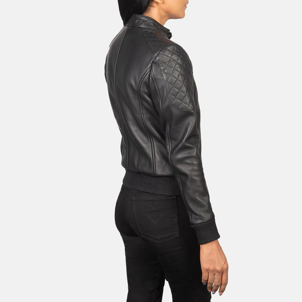 
Zenna 가죽 항공 점퍼 봄버 여성용 – alternate product view 5